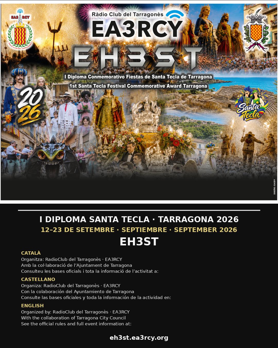 Cartell del I Diploma Santa Tecla Tarragona 2026 – EH3ST